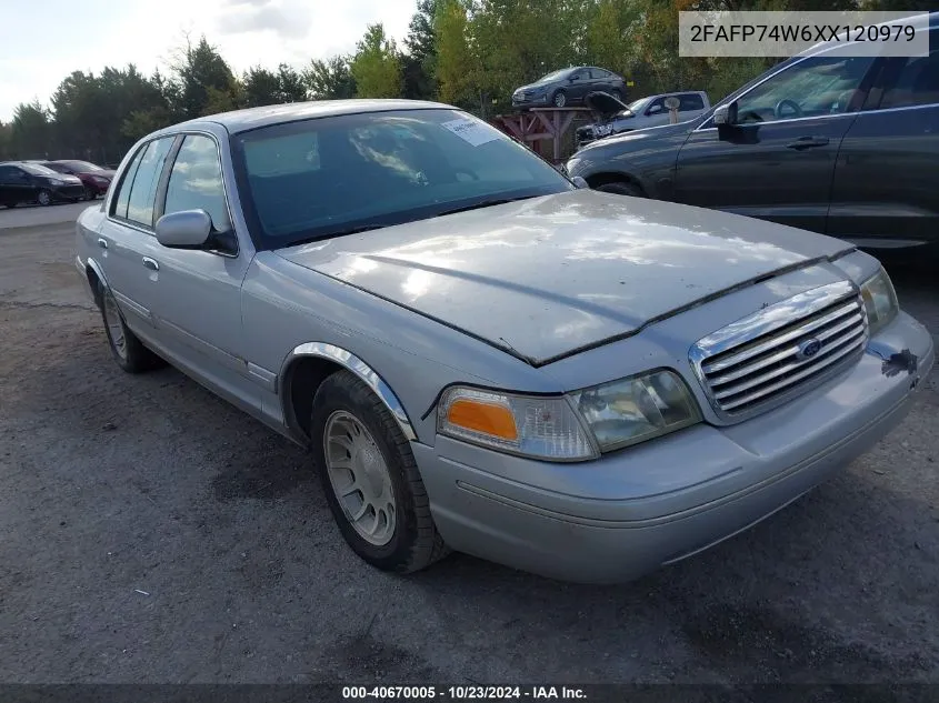 1999 Ford Crown Victoria Lx VIN: 2FAFP74W6XX120979 Lot: 40670005