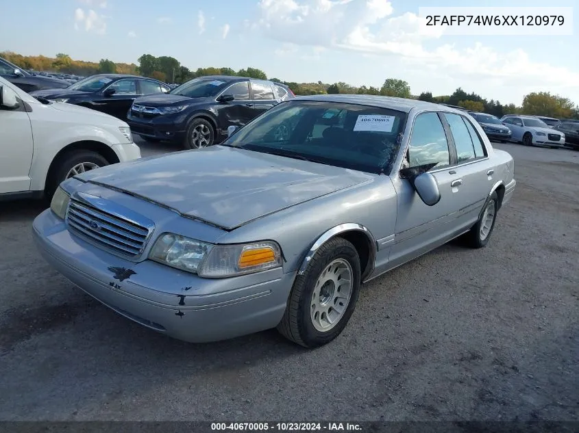 1999 Ford Crown Victoria Lx VIN: 2FAFP74W6XX120979 Lot: 40670005