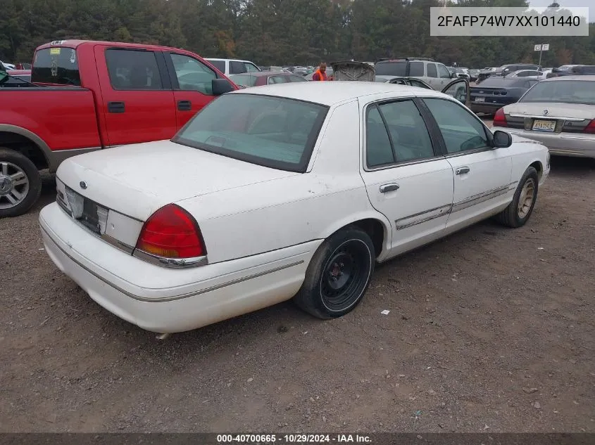 1999 Ford Crown Victoria Lx VIN: 2FAFP74W7XX101440 Lot: 40700665