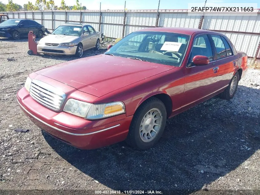 2FAFP74W7XX211663 1999 Ford Crown Victoria Lx