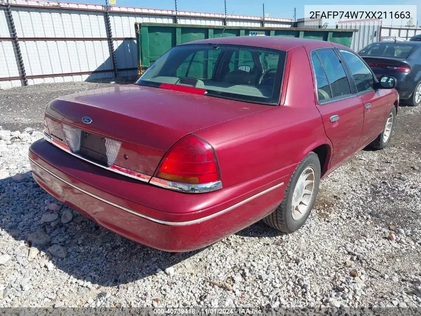 2FAFP74W7XX211663 1999 Ford Crown Victoria Lx