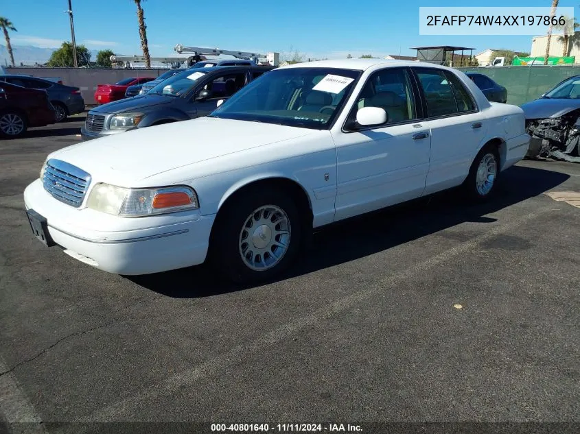 1999 Ford Crown Victoria Lx VIN: 2FAFP74W4XX197866 Lot: 40801640