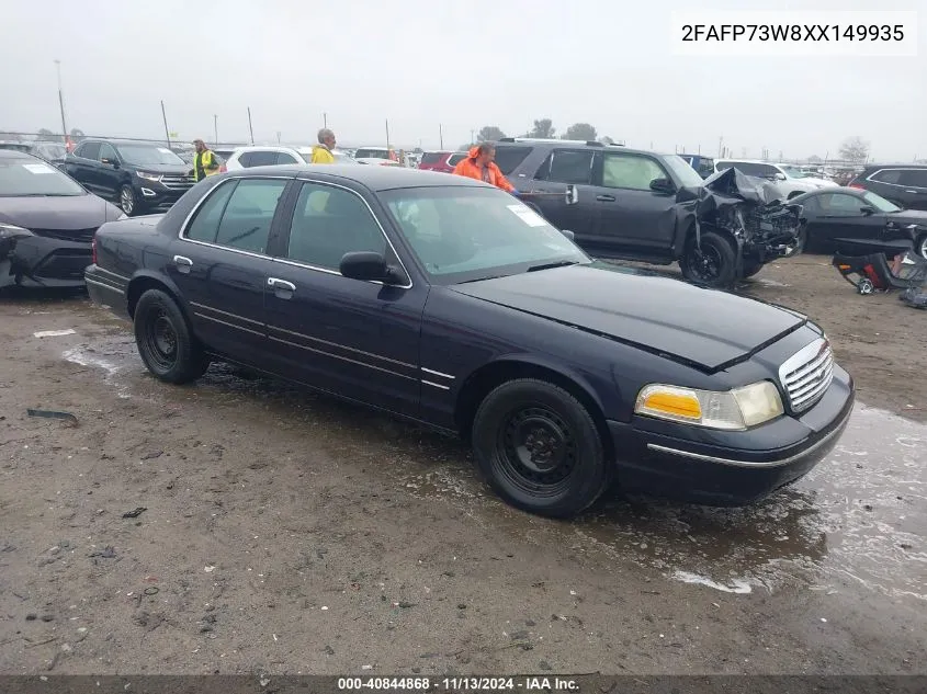 1999 Ford Crown Victoria VIN: 2FAFP73W8XX149935 Lot: 40844868