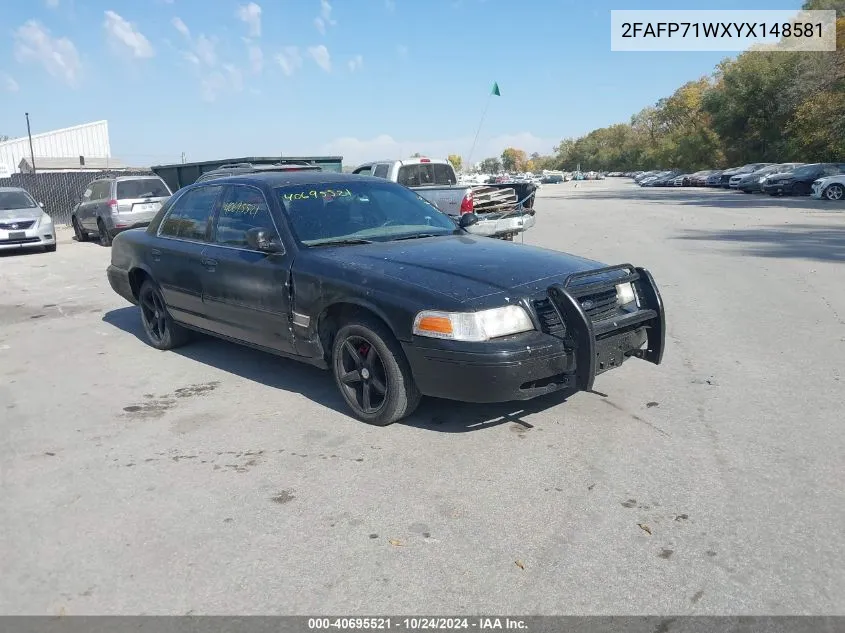 2000 Ford Crown Victoria Police Interceptor VIN: 2FAFP71WXYX148581 Lot: 40695521