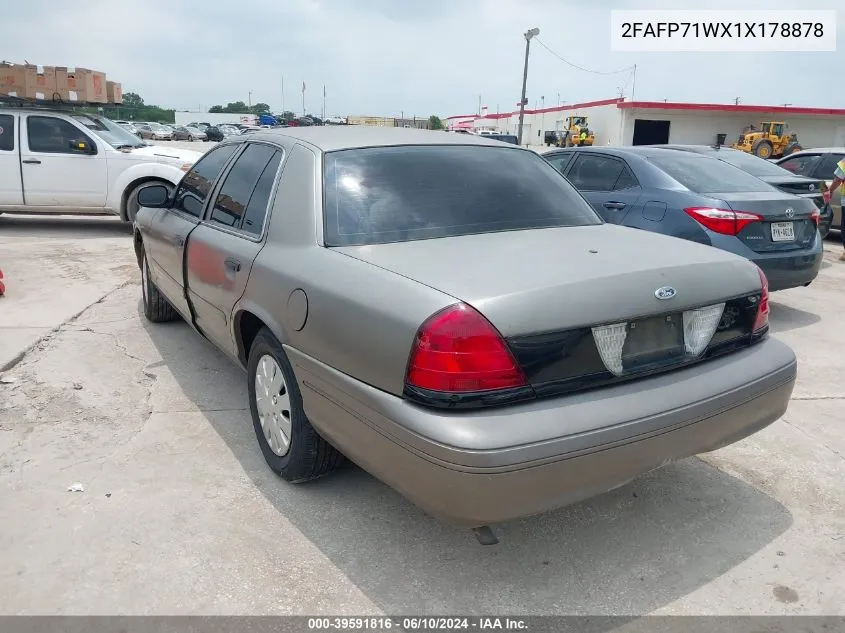 2001 Ford Crown Victoria Police Interceptor VIN: 2FAFP71WX1X178878 Lot: 39591816