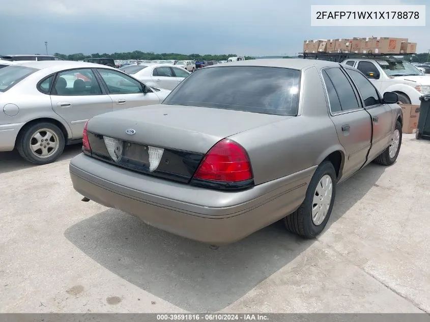 2001 Ford Crown Victoria Police Interceptor VIN: 2FAFP71WX1X178878 Lot: 39591816