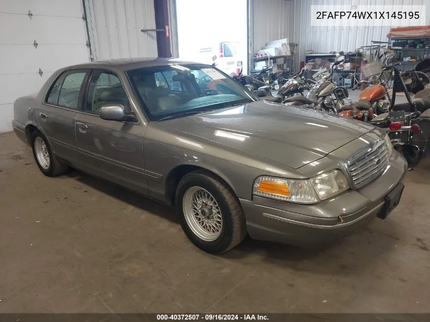 2001 Ford Crown Victoria Lx VIN: 2FAFP74WX1X145195 Lot: 40372507