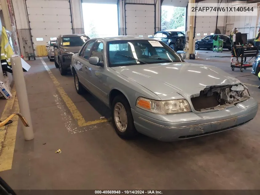 2001 Ford Crown Victoria Lx VIN: 2FAFP74W61X140544 Lot: 40569948