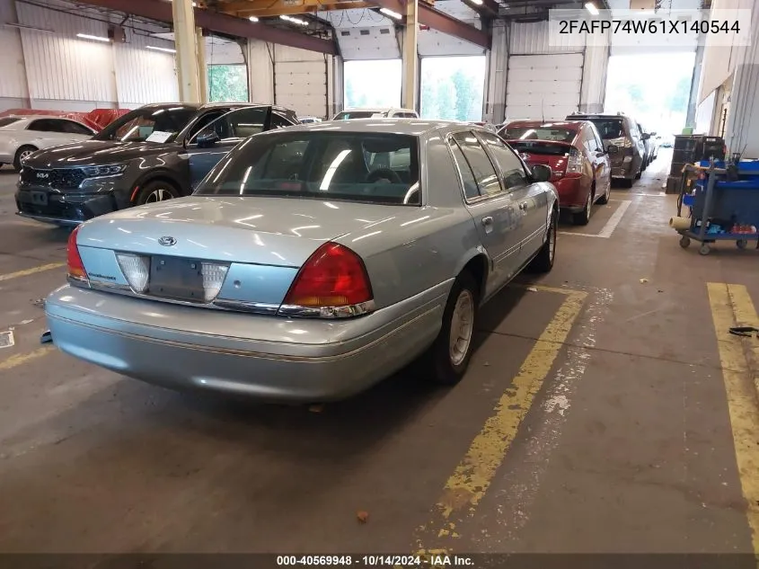 2001 Ford Crown Victoria Lx VIN: 2FAFP74W61X140544 Lot: 40569948