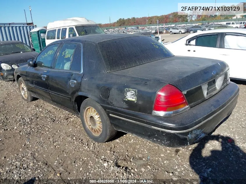 2001 Ford Crown Victoria Lx VIN: 2FAFP74W71X103129 Lot: 40825958