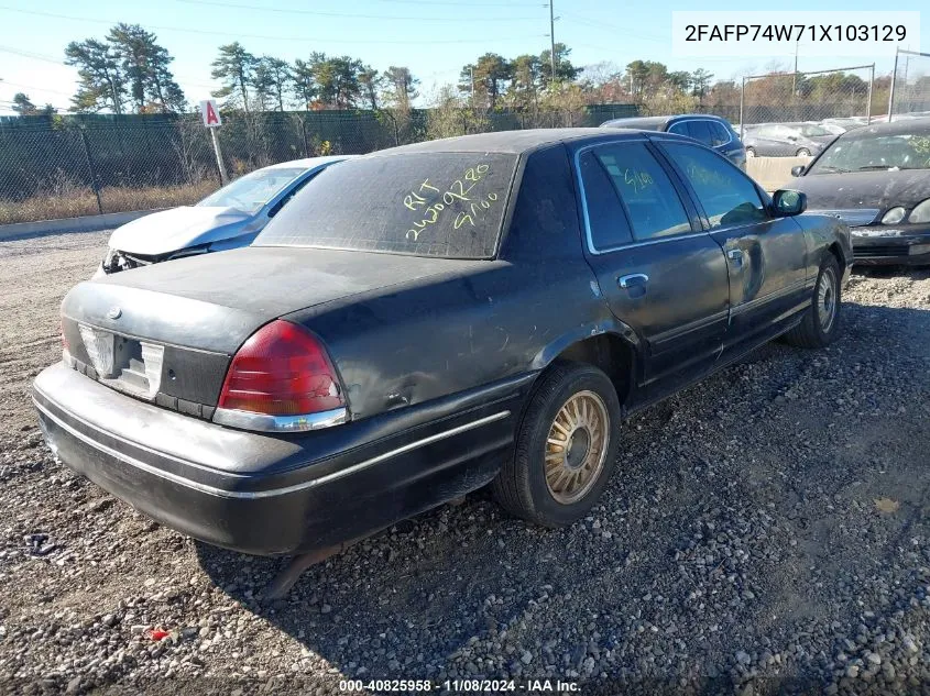 2001 Ford Crown Victoria Lx VIN: 2FAFP74W71X103129 Lot: 40825958