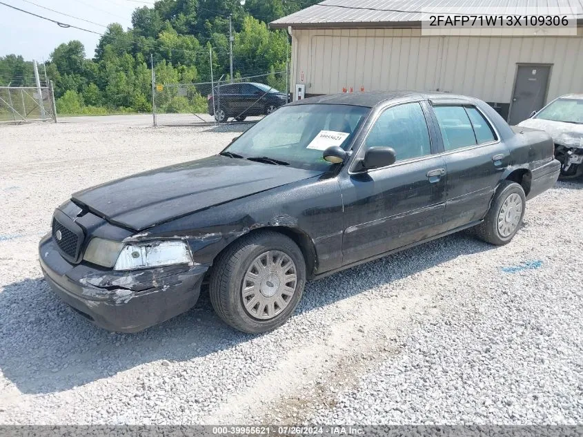 2003 Ford Crown Victoria Police VIN: 2FAFP71W13X109306 Lot: 39955621