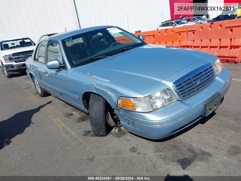 2003 Ford Crown Victoria Lx VIN: 2FAFP74WX3X162811 Lot: 40224261