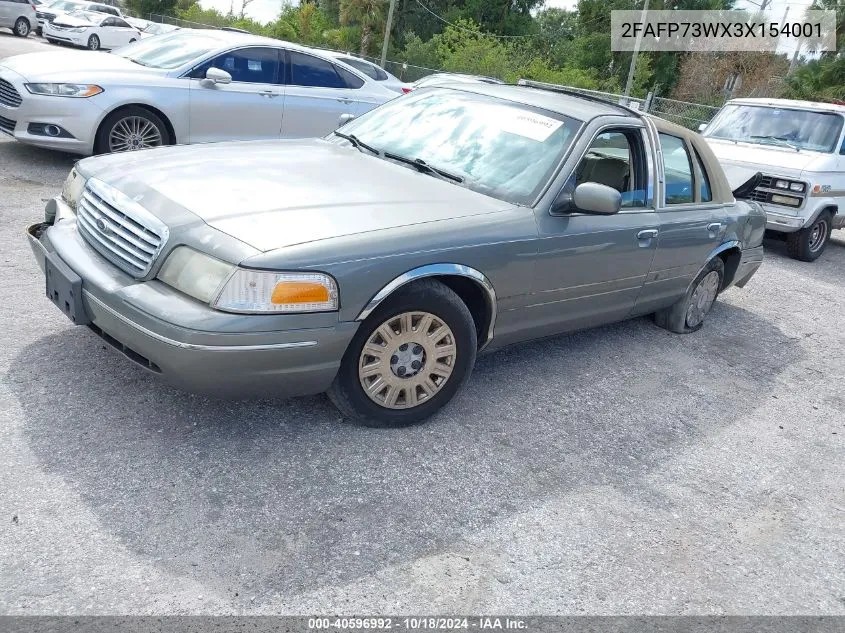 2003 Ford Crown Victoria Standard VIN: 2FAFP73WX3X154001 Lot: 40596992