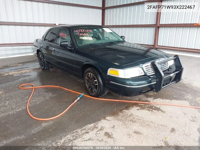 2003 Ford Crown Victoria Police VIN: 2FAFP71W93X222467 Lot: 40704279