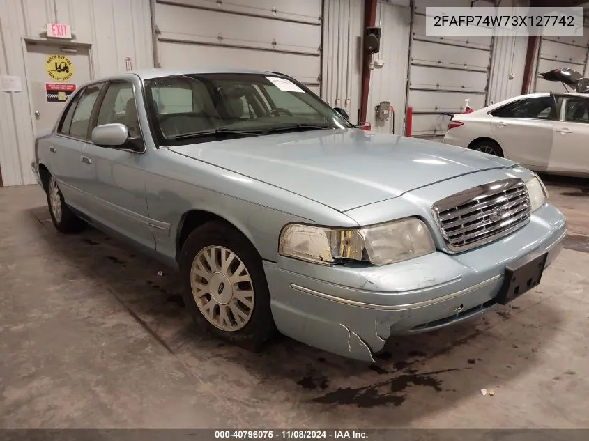 2003 Ford Crown Victoria Lx VIN: 2FAFP74W73X127742 Lot: 40796075