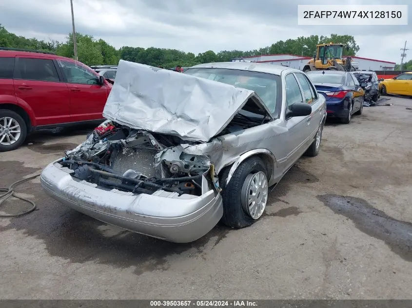 2004 Ford Crown Victoria Lx VIN: 2FAFP74W74X128150 Lot: 39503657