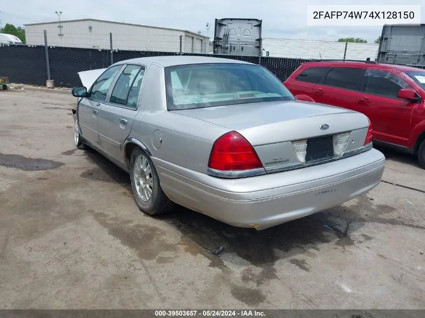 2004 Ford Crown Victoria Lx VIN: 2FAFP74W74X128150 Lot: 39503657