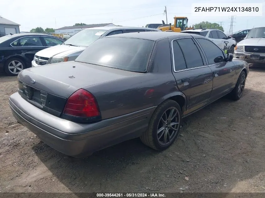 2004 Ford Crown Victoria Police VIN: 2FAHP71W24X134810 Lot: 39544261