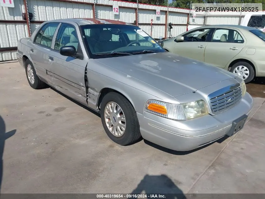 2004 Ford Crown Victoria Lx VIN: 2FAFP74W94X180525 Lot: 40319654