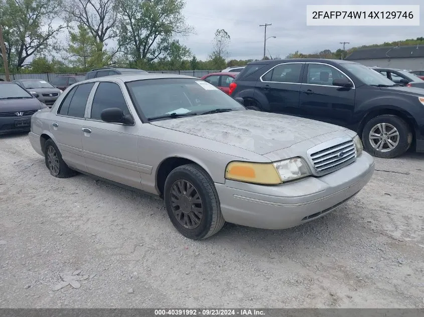 2004 Ford Crown Victoria Lx VIN: 2FAFP74W14X129746 Lot: 40391992