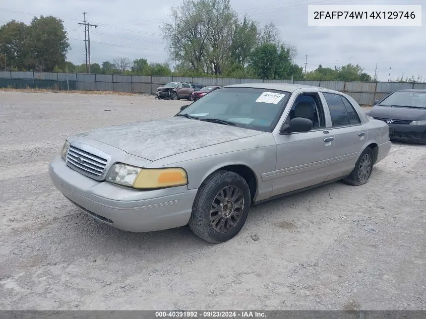 2004 Ford Crown Victoria Lx VIN: 2FAFP74W14X129746 Lot: 40391992