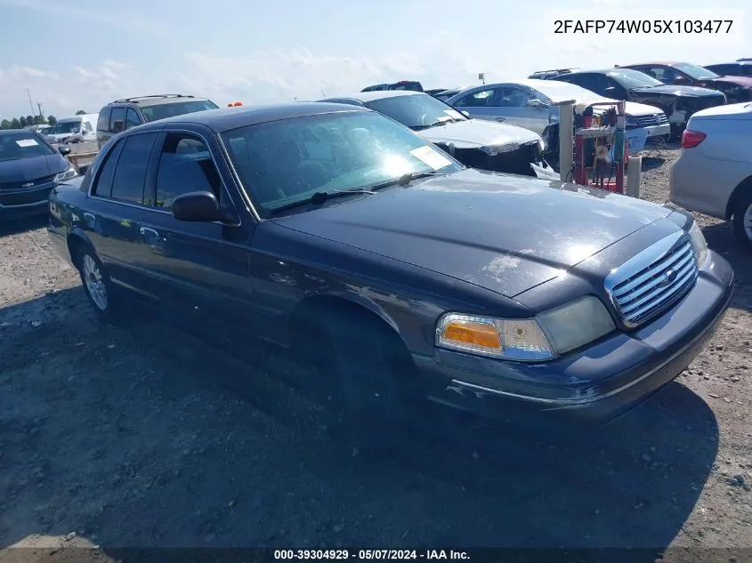 2005 Ford Crown Victoria Lx/Lx Sport VIN: 2FAFP74W05X103477 Lot: 39304929