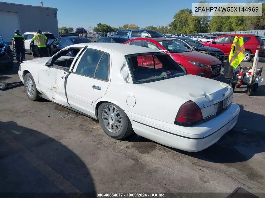 2005 Ford Crown Victoria Lx VIN: 2FAHP74W55X144969 Lot: 40554677