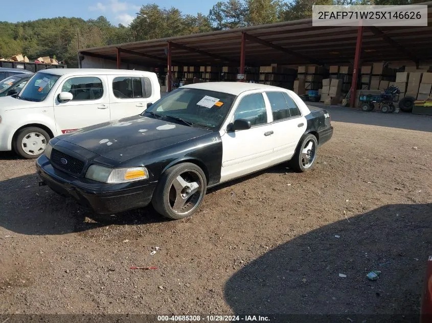 2005 Ford Crown Victoria Police VIN: 2FAFP71W25X146626 Lot: 40685308