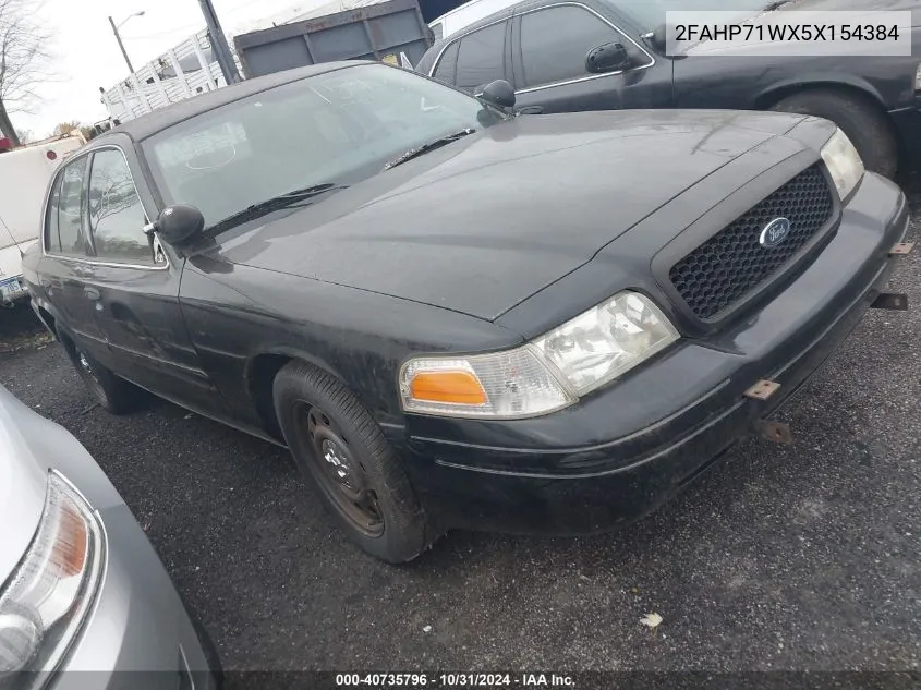 2005 Ford Crown Victoria Police VIN: 2FAHP71WX5X154384 Lot: 40735796