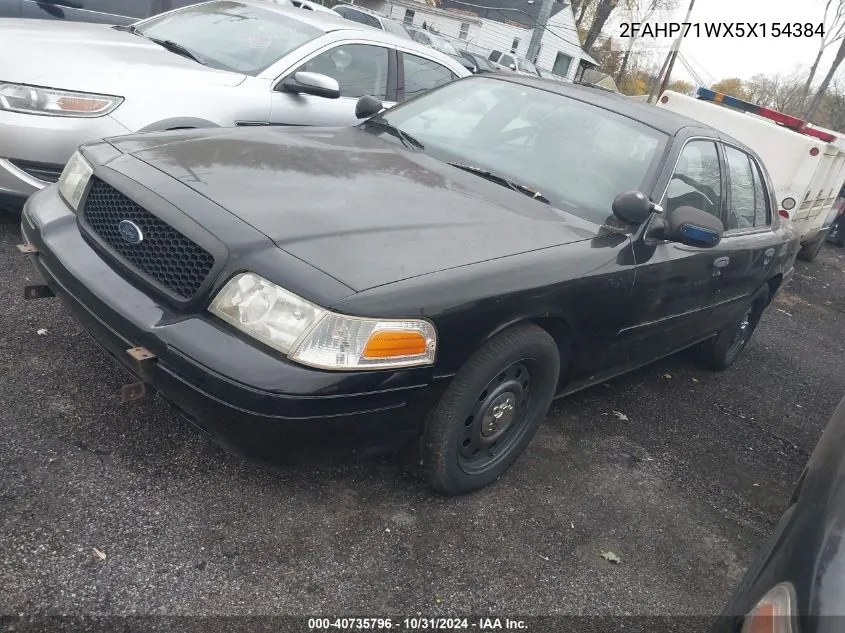 2005 Ford Crown Victoria Police VIN: 2FAHP71WX5X154384 Lot: 40735796