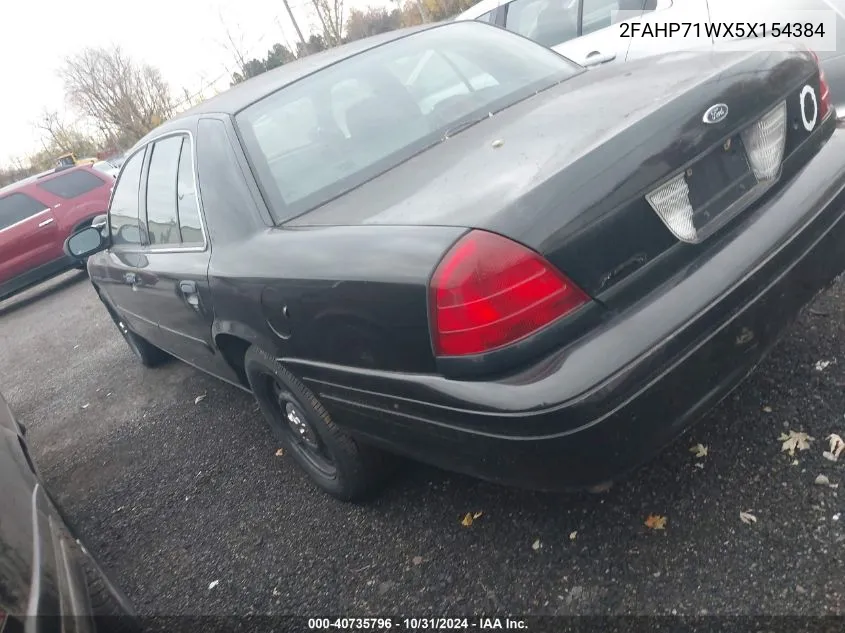 2005 Ford Crown Victoria Police VIN: 2FAHP71WX5X154384 Lot: 40735796