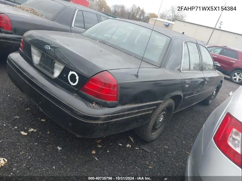 2005 Ford Crown Victoria Police VIN: 2FAHP71WX5X154384 Lot: 40735796