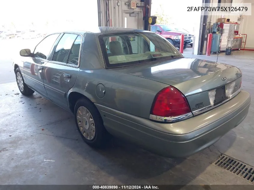 2005 Ford Crown Victoria Standard VIN: 2FAFP73W75X126479 Lot: 40839898