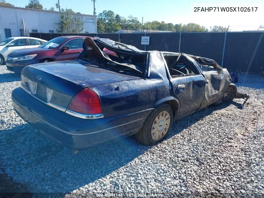 2005 Ford Crown Victoria Police VIN: 2FAHP71W05X102617 Lot: 40861143