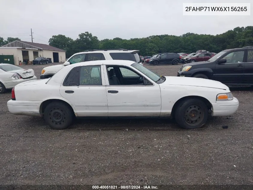 2006 Ford Crown Victoria Police/Police Interceptor VIN: 2FAHP71WX6X156265 Lot: 40051821