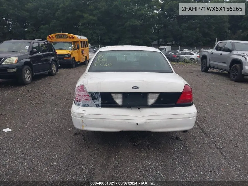 2006 Ford Crown Victoria Police/Police Interceptor VIN: 2FAHP71WX6X156265 Lot: 40051821