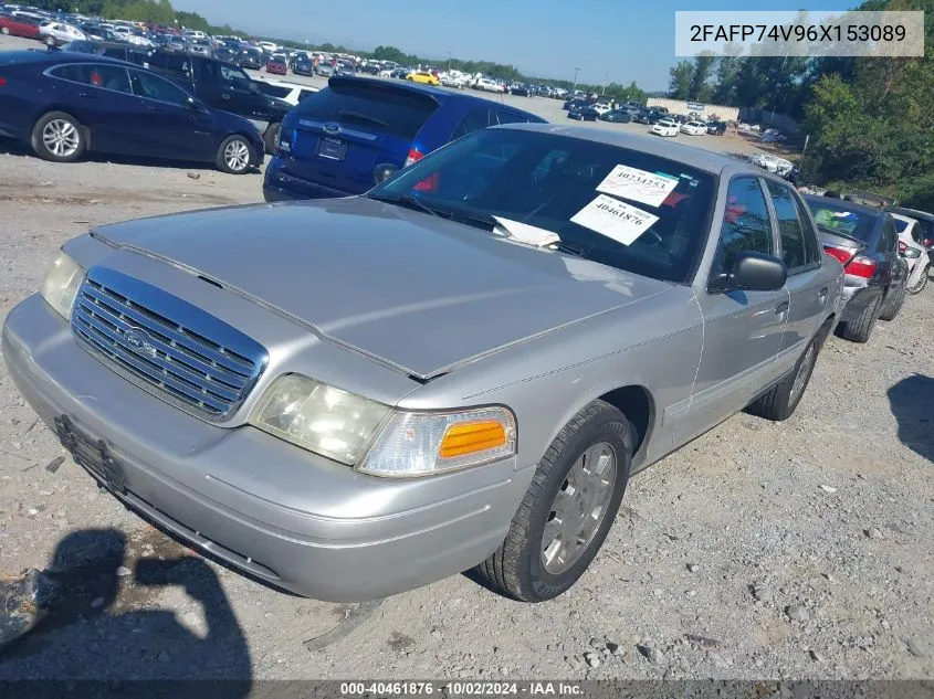 2006 Ford Crown Victoria Lx/Lx Sport VIN: 2FAFP74V96X153089 Lot: 40461876