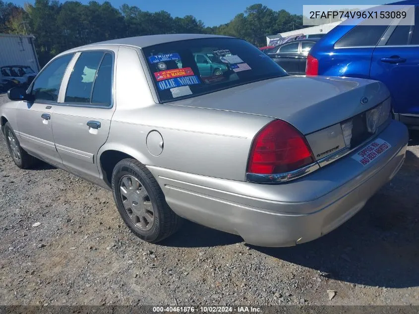 2006 Ford Crown Victoria Lx/Lx Sport VIN: 2FAFP74V96X153089 Lot: 40461876