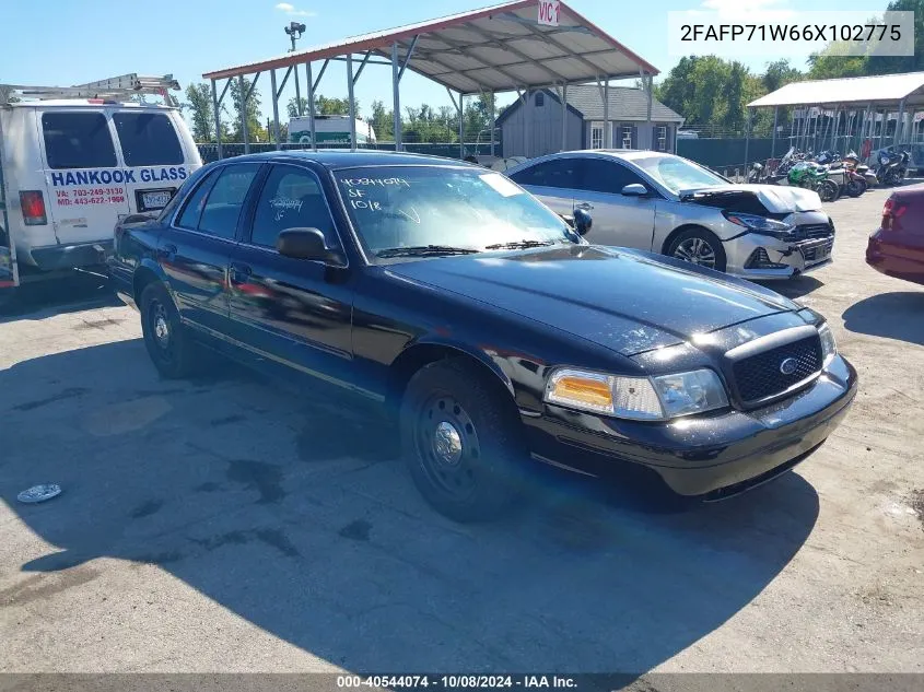 2006 Ford Crown Victoria Police/Police Interceptor VIN: 2FAFP71W66X102775 Lot: 40544074