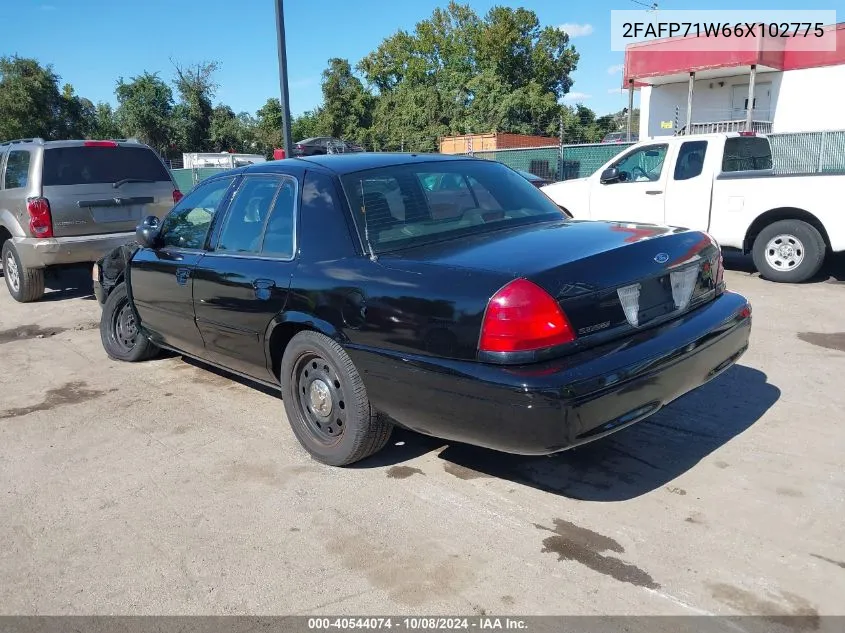 2006 Ford Crown Victoria Police/Police Interceptor VIN: 2FAFP71W66X102775 Lot: 40544074