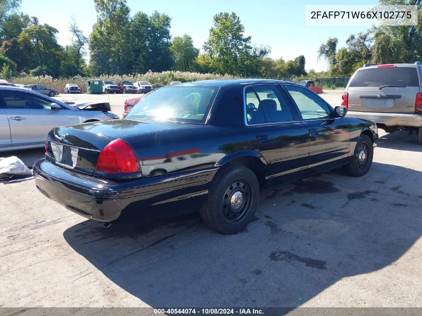 2006 Ford Crown Victoria Police/Police Interceptor VIN: 2FAFP71W66X102775 Lot: 40544074