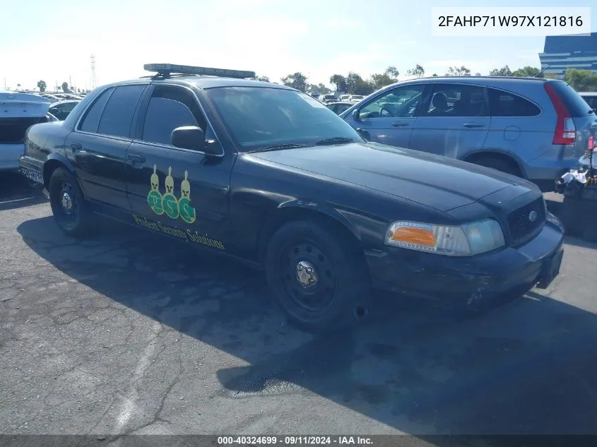 2007 Ford Crown Victoria Police Interceptor VIN: 2FAHP71W97X121816 Lot: 40324699