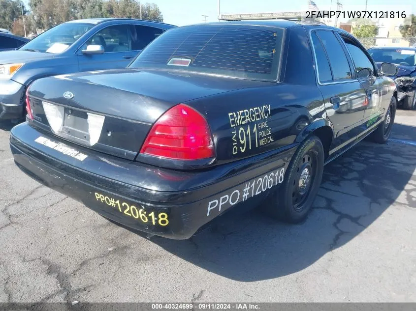 2007 Ford Crown Victoria Police Interceptor VIN: 2FAHP71W97X121816 Lot: 40324699