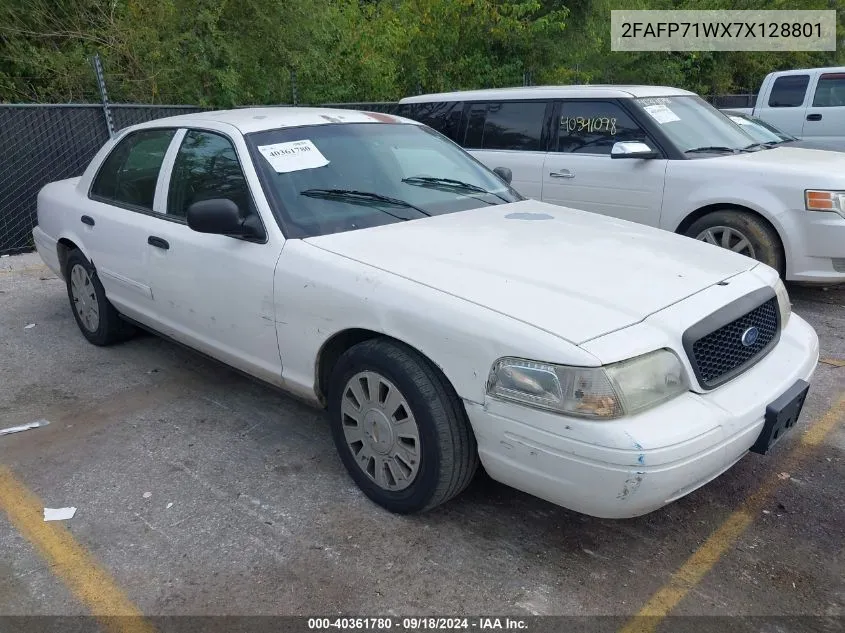 2007 Ford Crown Victoria Police Interceptor VIN: 2FAFP71WX7X128801 Lot: 40361780