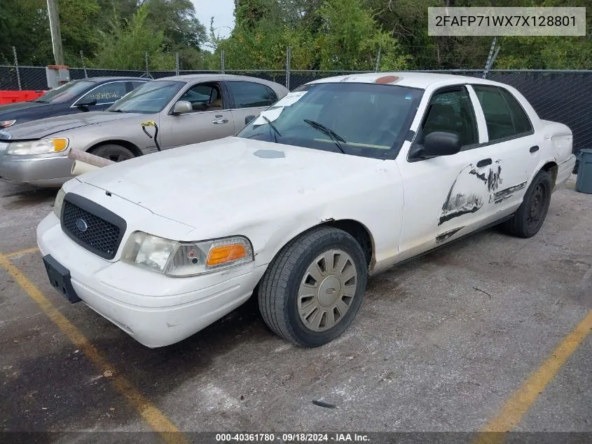 2007 Ford Crown Victoria Police Interceptor VIN: 2FAFP71WX7X128801 Lot: 40361780