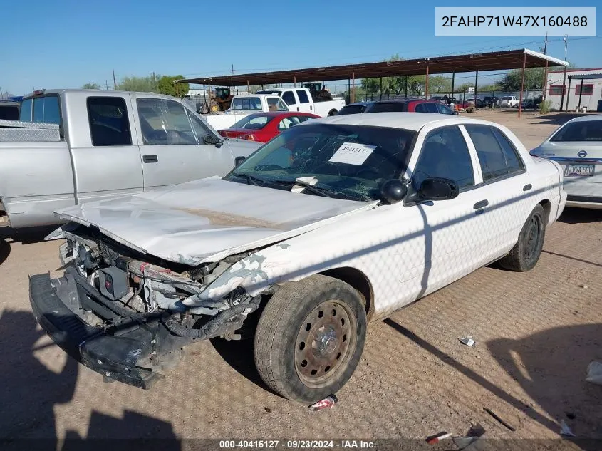 2007 Ford Crown Victoria Police/Police Interceptor VIN: 2FAHP71W47X160488 Lot: 40415127