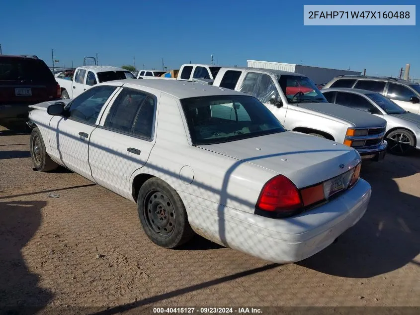 2007 Ford Crown Victoria Police/Police Interceptor VIN: 2FAHP71W47X160488 Lot: 40415127