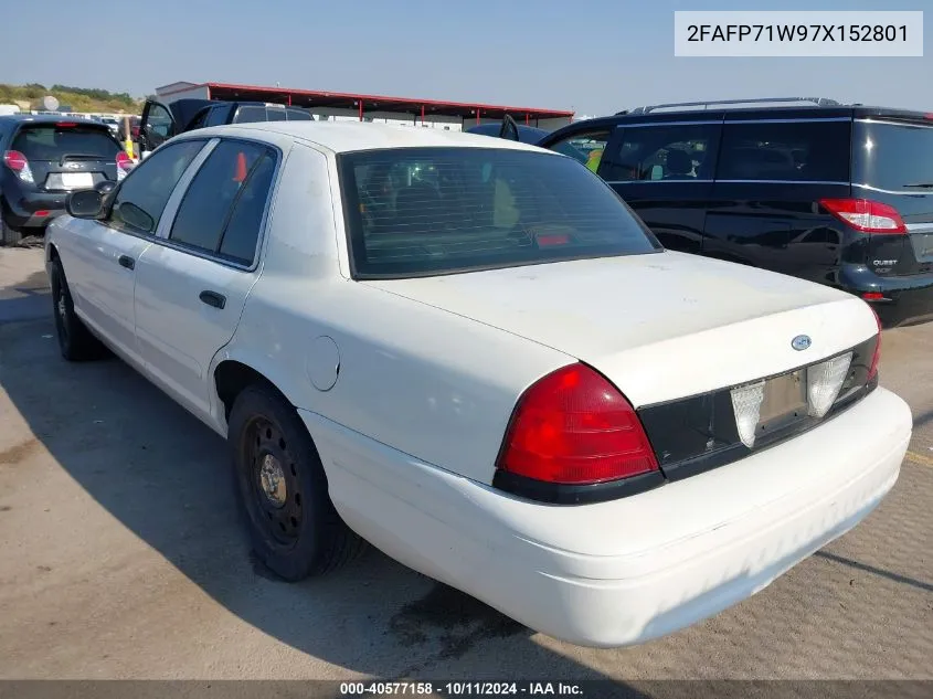 2007 Ford Crown Victoria Police/Police Interceptor VIN: 2FAFP71W97X152801 Lot: 40577158