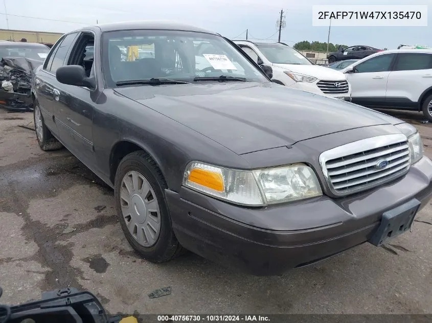 2007 Ford Crown Victoria Police/Police Interceptor VIN: 2FAFP71W47X135470 Lot: 40756730